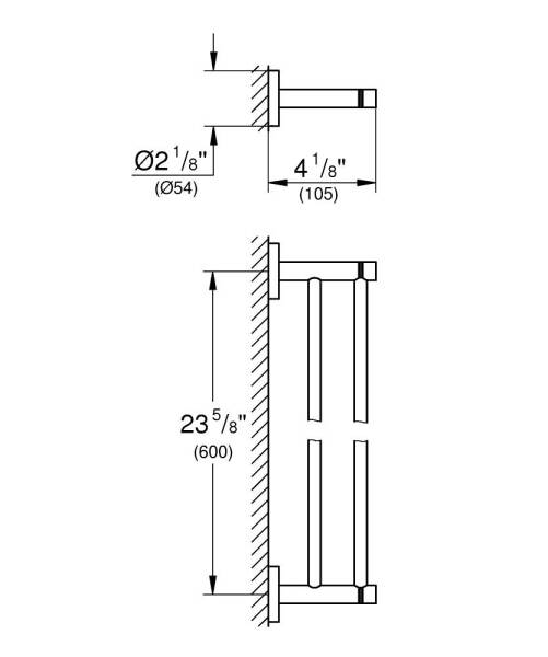 Grohe Essentials İkili Havluluk 60 cm 40802001 - 2
