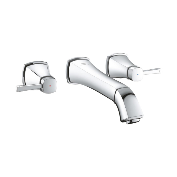 Grohe Grandera 3 Delikli Duvardan Lavabo Bataryası L-Boyut 20623000 - 1