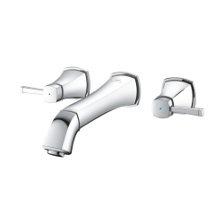 Grohe Grandera 3 Delikli Duvardan Lavabo Bataryası L-Boyut 20623000 - 2