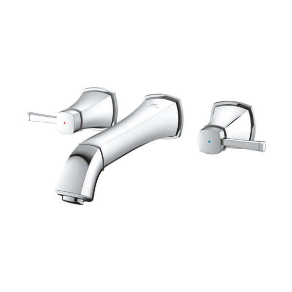 Grohe Grandera 3 Delikli Duvardan Lavabo Bataryası L-Boyut 20623000 - 2