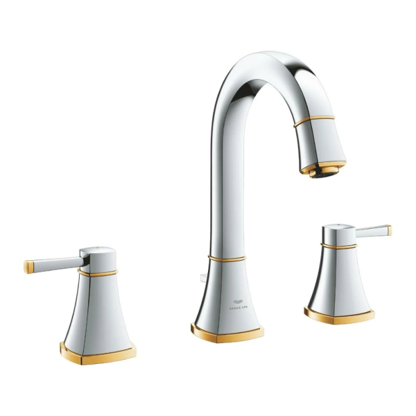 Grohe Grandera 3 Delikli Lavabo Bataryası L-Boyut Krom/Altın 20619IG0 - 1