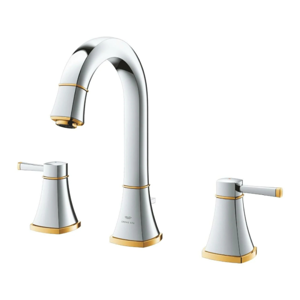 Grohe Grandera 3 Delikli Lavabo Bataryası L-Boyut Krom/Altın 20619IG0 - 2