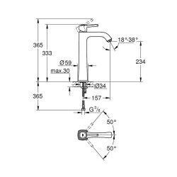 Grohe Grandera Tek Kumandalı Lavabo Bataryası XL 23313000 - 2