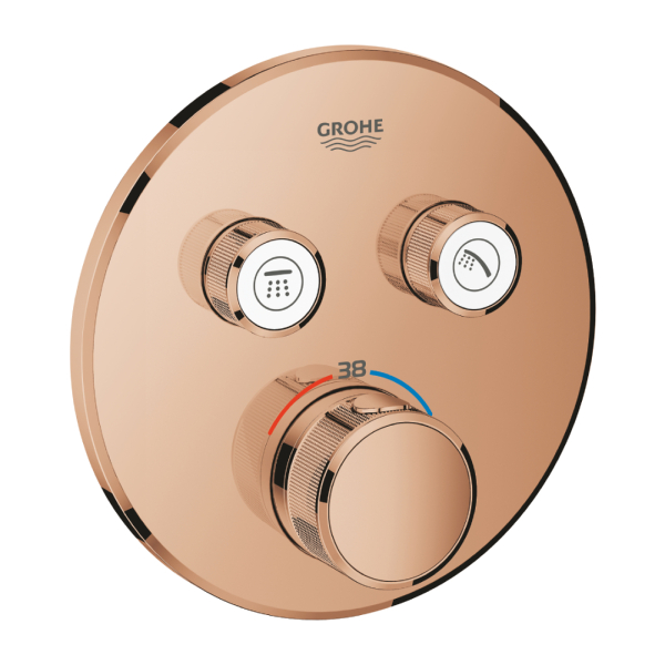 Grohe Grohtherm Smartcontrol Çift Valfli Akış Kontrollü Ankastre Termostatik Duş Bataryası 29119DA0 - 1