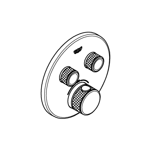 Grohe Grohtherm Smartcontrol Çift Valfli Akış Kontrollü Ankastre Termostatik Duş Bataryası 29119DA0 - 3