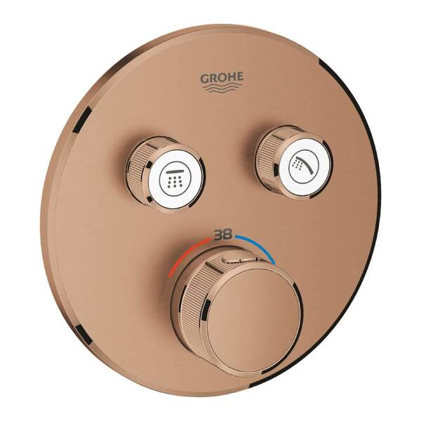 Grohe Grohtherm Smartcontrol Çift Valfli Akış Kontrollü Ankastre Termostatik Duş Bataryası 29119DL0 - 1