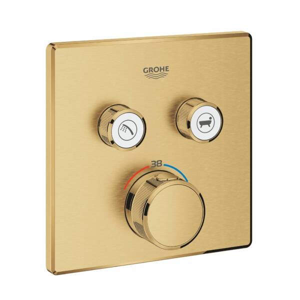 Grohe Grohtherm Smartcontrol Çift Valfli Akış Kontrollü Ankastre Termostatik Duş Bataryası 29124GN0 - 1