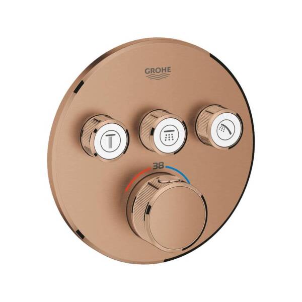 Grohe Grohtherm Smartcontrol Üç Valfli Akış Kontrollü Ankastre Termostatik Duş Bataryası 29121DL0 - 1