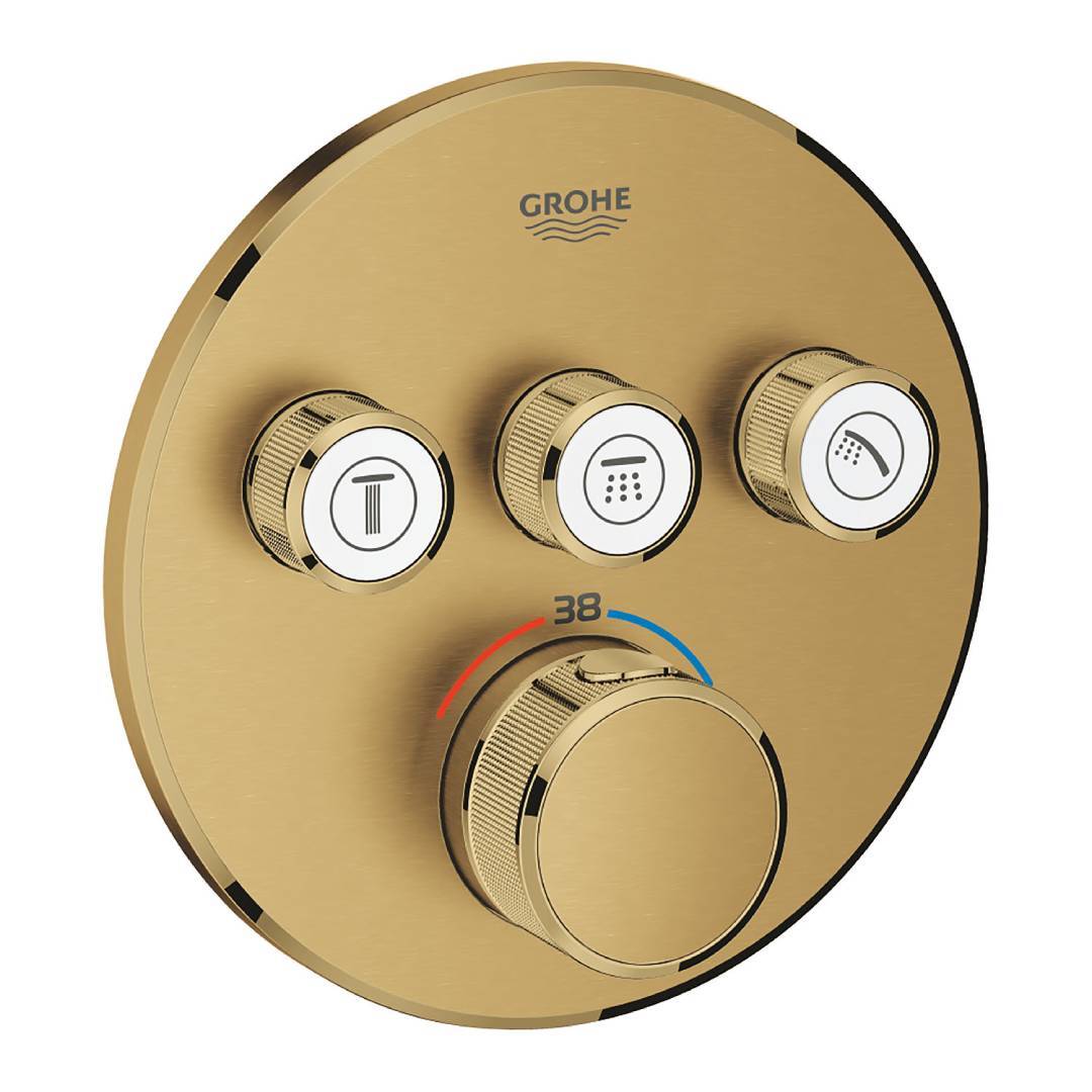 Grohe Grohtherm Smartcontrol Üç Valfli Akış Kontrollü Ankastre Termostatik Duş Bataryası 29121gn0