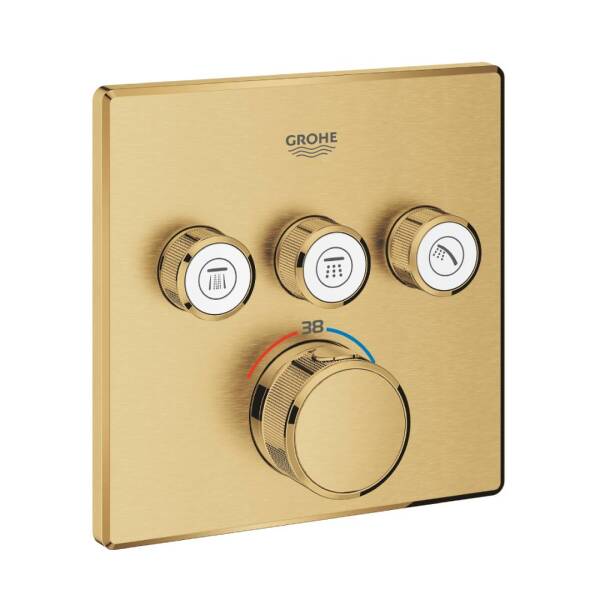 Grohe Grohtherm Smartcontrol Üç Valfli Akış Kontrollü Ankastre Termostatik Duş Bataryası 29126GN0 - 1
