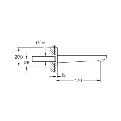 Grohe Lineare Çıkış Ucu 13383001 - 2