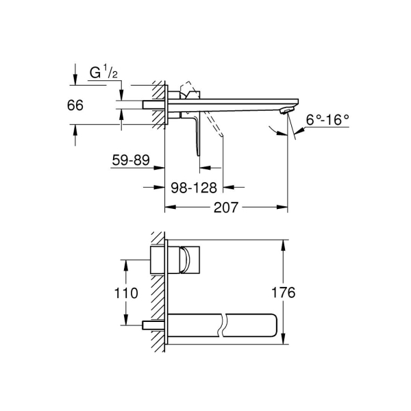 Grohe Lineare New İki Delikli Lavabo Bataryası L-Boyut 23444DC1 - 2