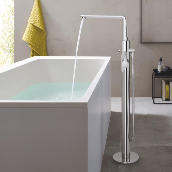 Grohe Lineare Yerden Ayaklı Küvet Bataryası 23792001 - 2