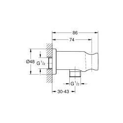 Grohe Rainshower Askılı Duş Çıkış Dirseği 26658AL0 - 4
