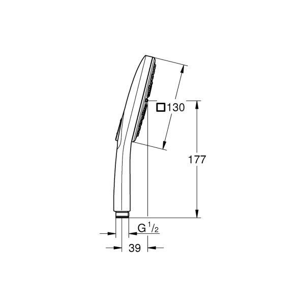 Grohe Rainshower SmartActive 130 Cube El Duşu 3 Akışlı 26582000 - 5