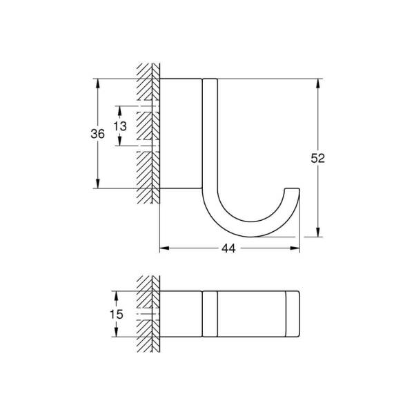 Grohe Selection Tekli Havlu Askısı 41039AL0 - 4