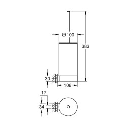 Grohe Selection Tuvalet Fırçası Seti 41076DA0 - 2