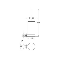 Grohe Selection Tuvalet Fırçası Seti 41076GN0 - 3