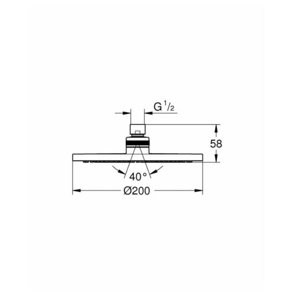 Grohe Tempesta Cosmopolitan 200 Tepe Duşu 1 Akışlı 27541001 - 2