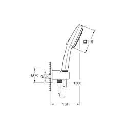 Grohe Tempesta Cube 110 Ankastre Bağlantılı El Duşu Seti 3 Akışlı 269102433 - 3