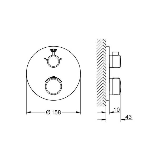 Grohe Grohtherm Termostatik Banyo Duş Bataryası 2 Çıkışlı 24076000 - 4