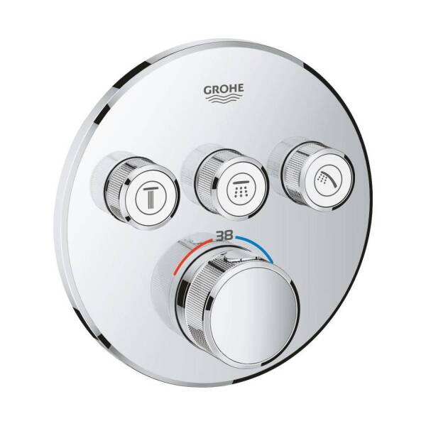 Grohe Grohtherm Smartcontrol Üç Valfli Akış Kontrollü Ankastre Termostatik Duş Bataryası 29121000 - 1