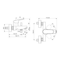 Ideal Standard Ceraflex Banyo Bataryası B1721AA - 2