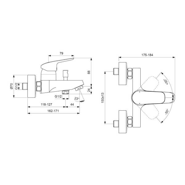 Ideal Standard Ceraflex Banyo Bataryası B1721AA - 2