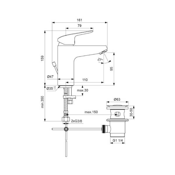 Ideal Standard Ceraflex Grande Lavabo Bataryası B1714AA - 2