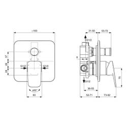 Ideal Standard CeraPlan Ankastre Banyo Bataryası KIT1+KIT2 - 3