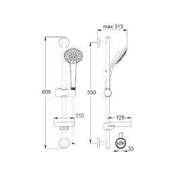 Ideal Standard IdealRain 100mm Sürgülü Duş Seti - 2