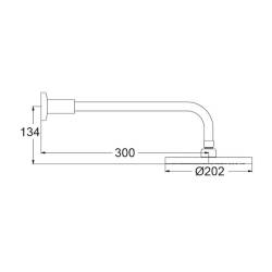 Ideal Standard Sevajet Duvardan 20 cm Tepe Duşu Kol Dahil - 2