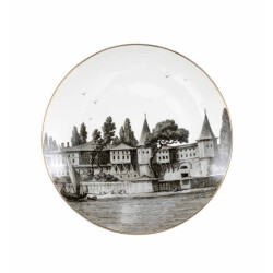 Paşabahçe İstanbul-Topkapı Sarayı Gravürlü Tabak 20 cm - 1