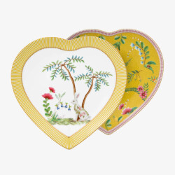 La Majorelle İkili Sarı Kalpli Tabak Seti 21,5 cm Sarı - 1