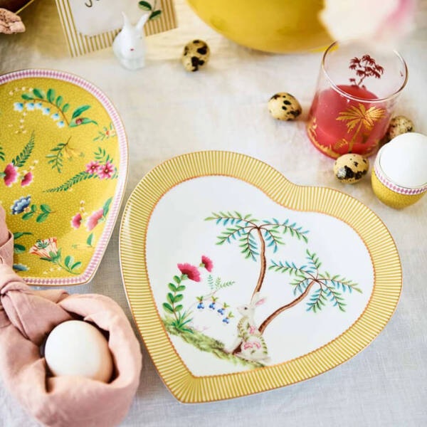 La Majorelle İkili Sarı Kalpli Tabak Seti 21,5 cm Sarı - 2