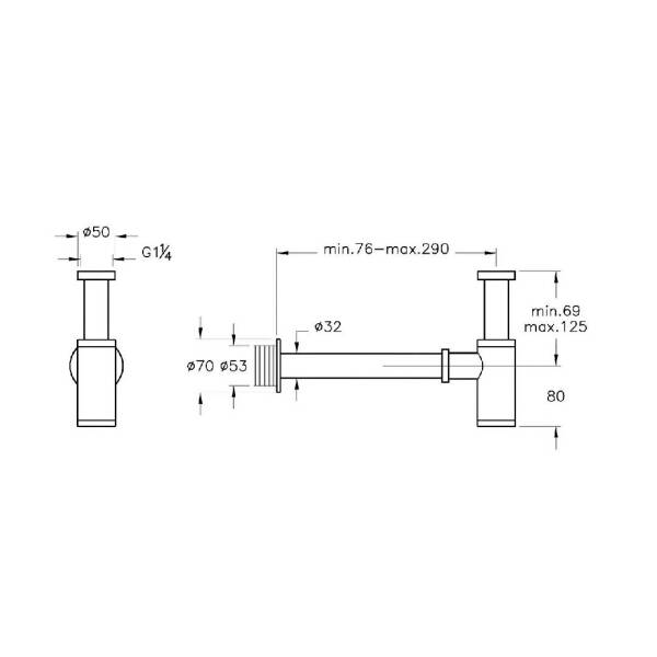 VitrA Origin Lavabo Sifonu T Tipi A4512334 - 2