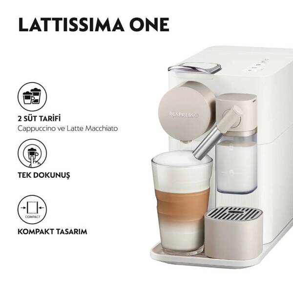 Nespresso F121 Latissima One Süt Çözümlü Kahve Makinesi Beyaz - 4