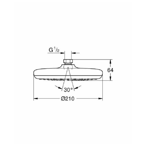 Grohe Tempesta 210 Tepe Duşu 1 Akışlı 26410000 - 3