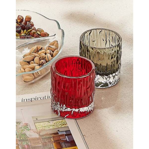 Paşabahçe Kabuk Tealight Mumluk Kırmızı 7 cm - 3