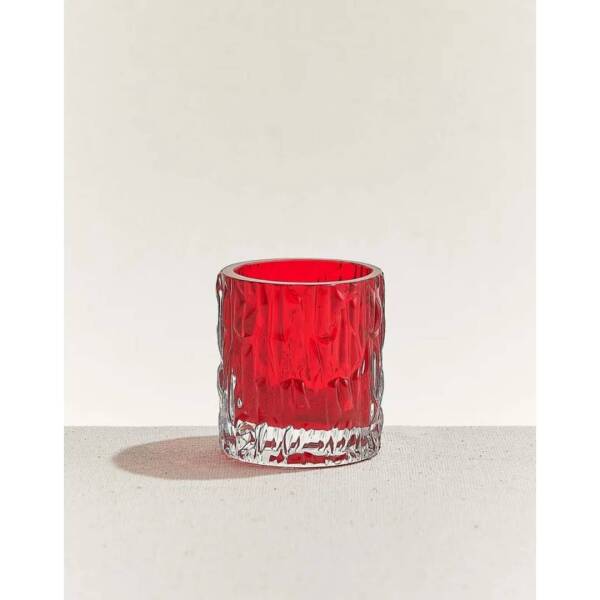 Paşabahçe Kabuk Tealight Mumluk Kırmızı 7 cm - 2