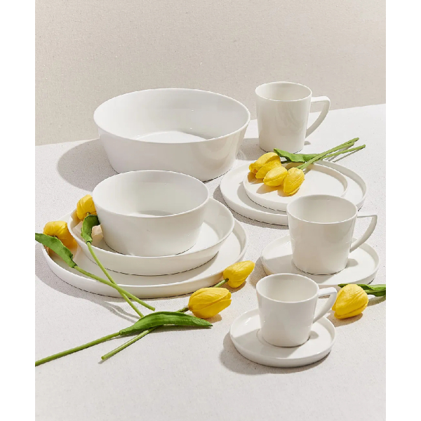 Paşabahçe Solid Beyaz Porselen Çukur Tabak 21.6 cm - 6
