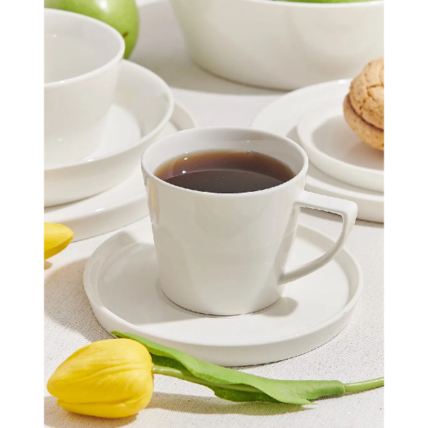 Paşabahçe Solid Porselen Çay Fincanı Beyaz 250 cc - 3