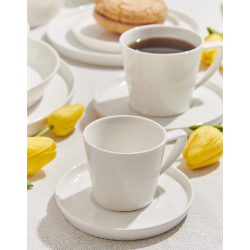 Paşabahçe Solid Porselen Espresso Fincanı Beyaz 120 cc - 3