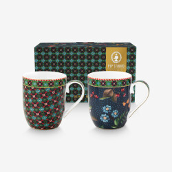 Pip Studio Berry Blues İkili Küçük Mug Seti Mavi 145 ml - 1