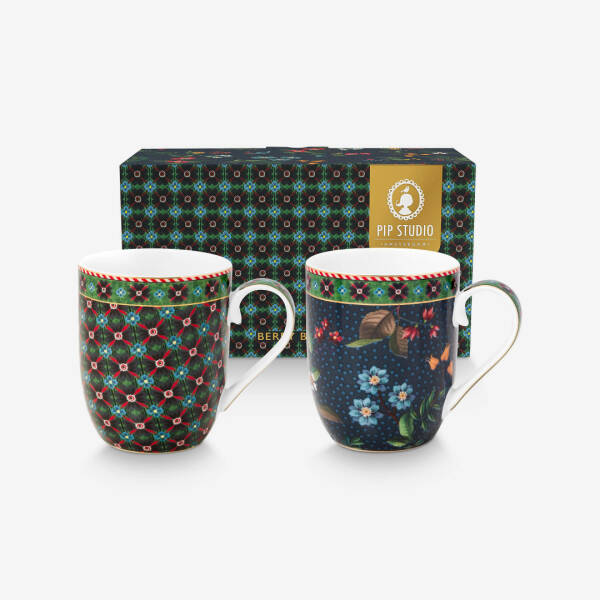 Pip Studio Berry Blues İkili Küçük Mug Seti Mavi 145 ml - 1
