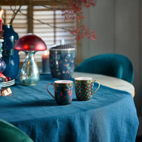 Pip Studio Berry Blues İkili Küçük Mug Seti Mavi 145 ml - 7