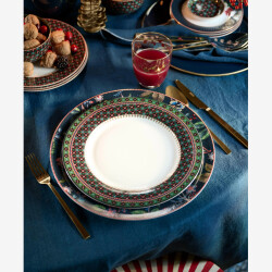 Pip Studio Berry Blues Yemek Tabağı Yeşil 26,5 cm - 2