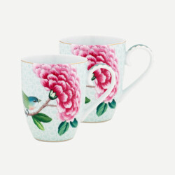 Pip Studio Blushing Birds Beyaz Mug Seti 350 ml 2 Adet - 1