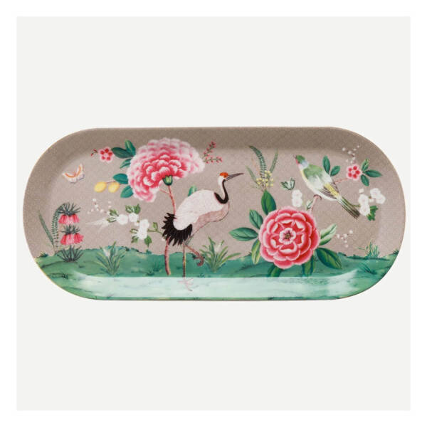 Pip Studio Blushing Birds Haki Oval Kek Servis Tabağı - 1