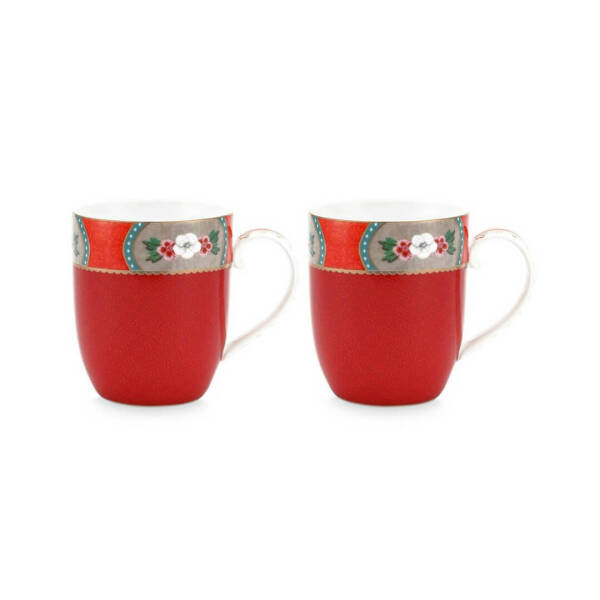 Pip Studio Blushing Birds Kırmızı Mug Seti 145 ml - 1